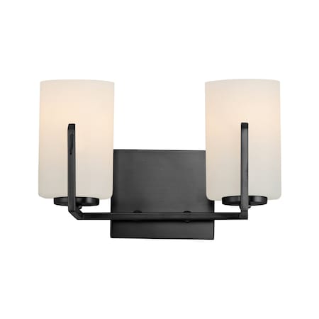 Maxim Lighting Dart 2-Light Bath Vanity, Black 21282SWBK